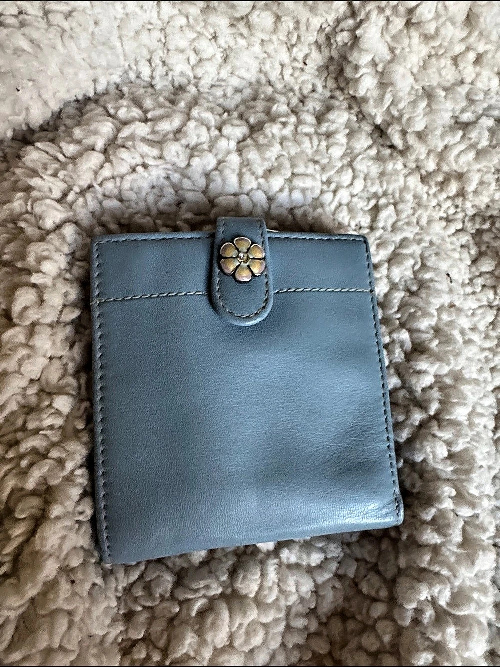 Brighton Everbloom Blue & Purple Leather Wallet